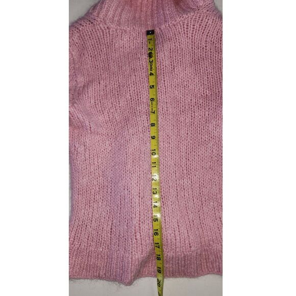 Vtg Lauren Ralph Lauren Exclusive Hand Knit Pink Cable Knit Shawl Neck Sweater M - Picture 6 of 9